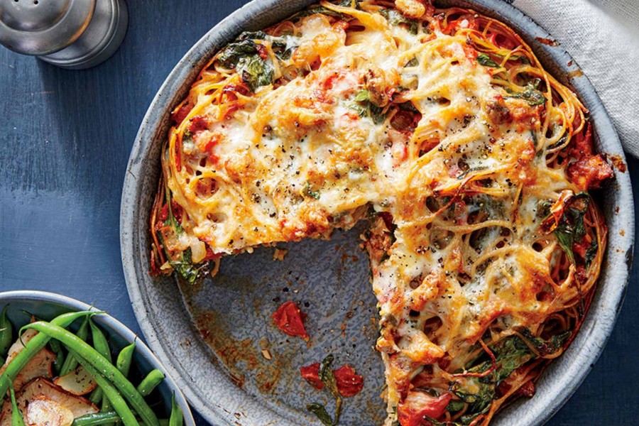 Spinach Spaghetti Bake